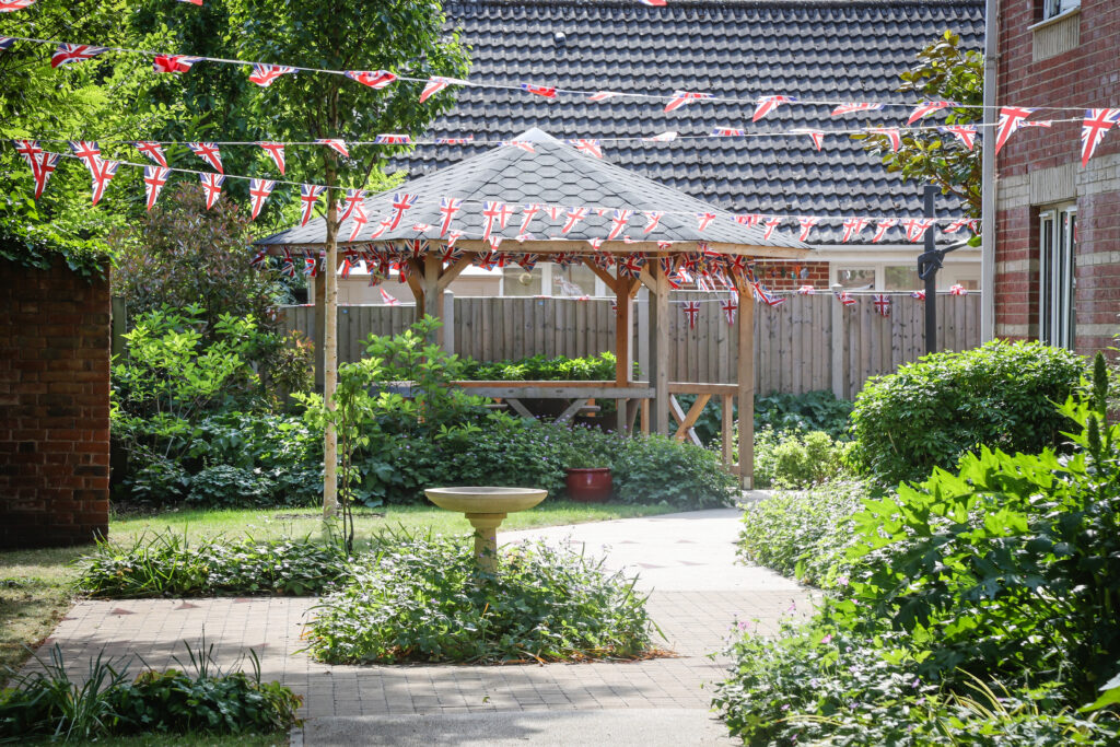 Fairlawn residential care home in Ferndown, Dorset Rear gardens